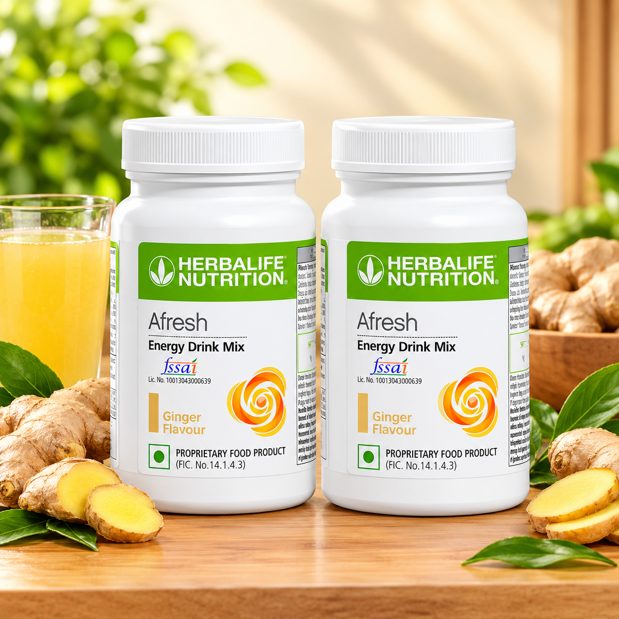 Herbalife Afresh Energy Drink Mix 50g Ginger Pack Of 2